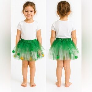 Claire's Green Tulle Skirt with Yellow Details